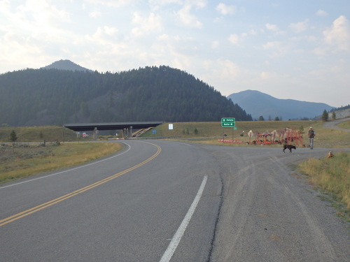 GDMBR: The near road where the man and dogs was our Frontage Road.